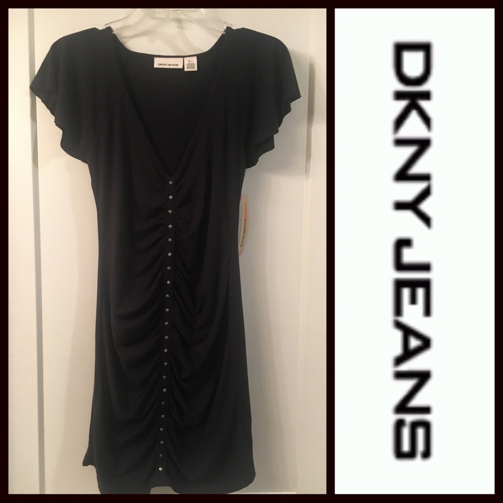NWT DKNY JEANS LITTLE BLACK DRESS SIZE SMALL